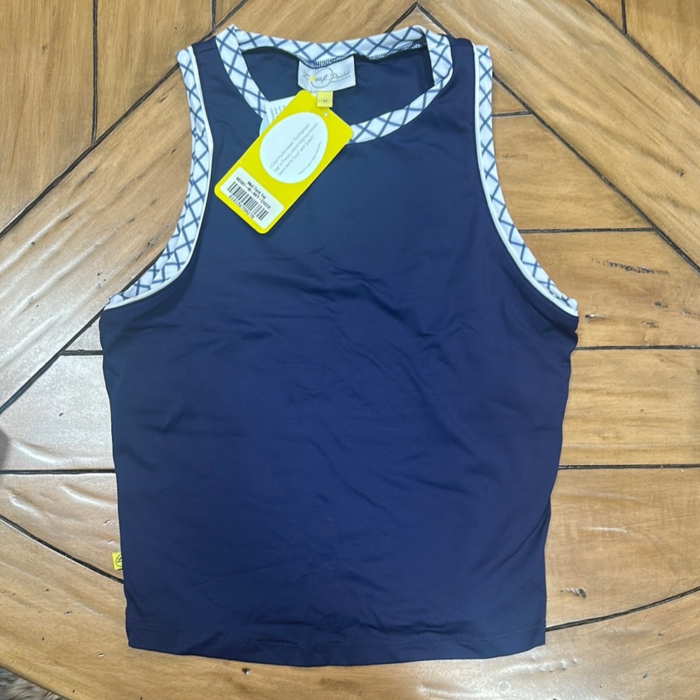 Womens Navy tennis  Tank Top